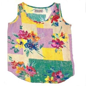 Jams World Vintage Flowy Floral Tank Top